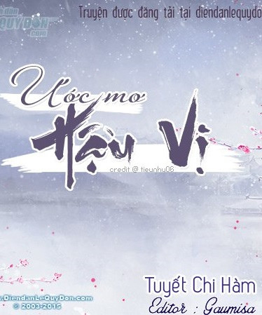 Mơ Ước Hậu Vị – Tuyết Chi Hàm