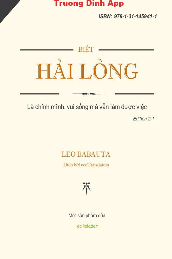 Biết Hài Lòng – Leo Babauta