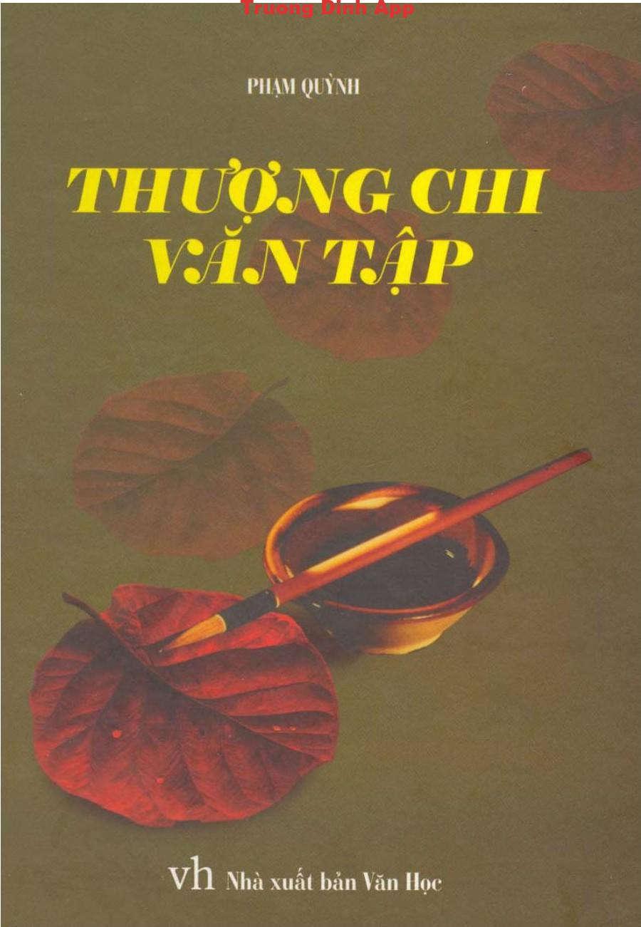 Thượng Chi Văn Tập – Phạm Quỳnh