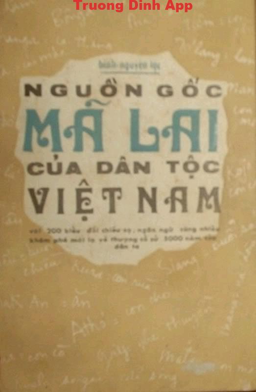 Nguồn gốc Mã Lai của dân tộc Việt Nam – Bình Nguyên Lộc