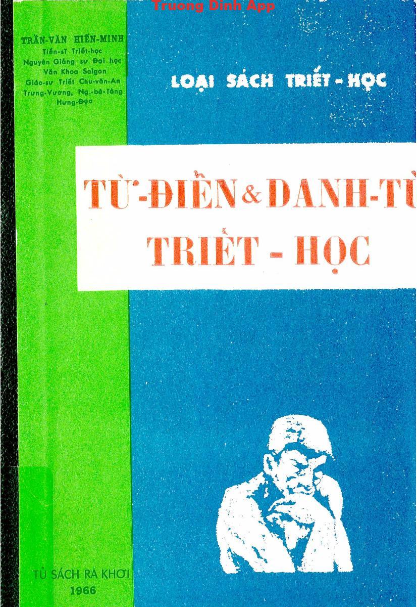 Từ Điển Và Danh Từ Triết Học – Trần Văn Hiến Minh