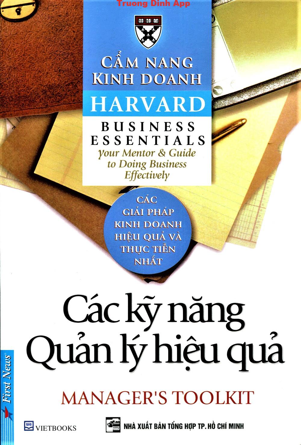 Các Kỹ Năng Quản Lý Hiệu Quả – First News