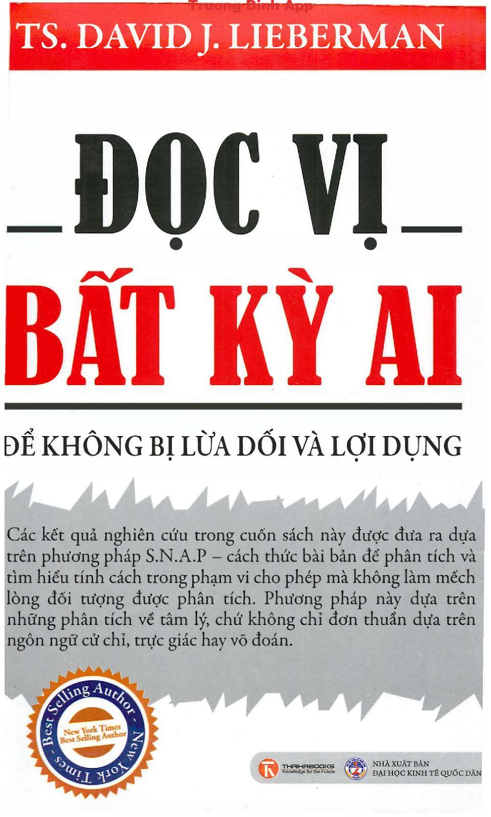 Đọc Vị Bất Kỳ Ai – David J. Lieberman