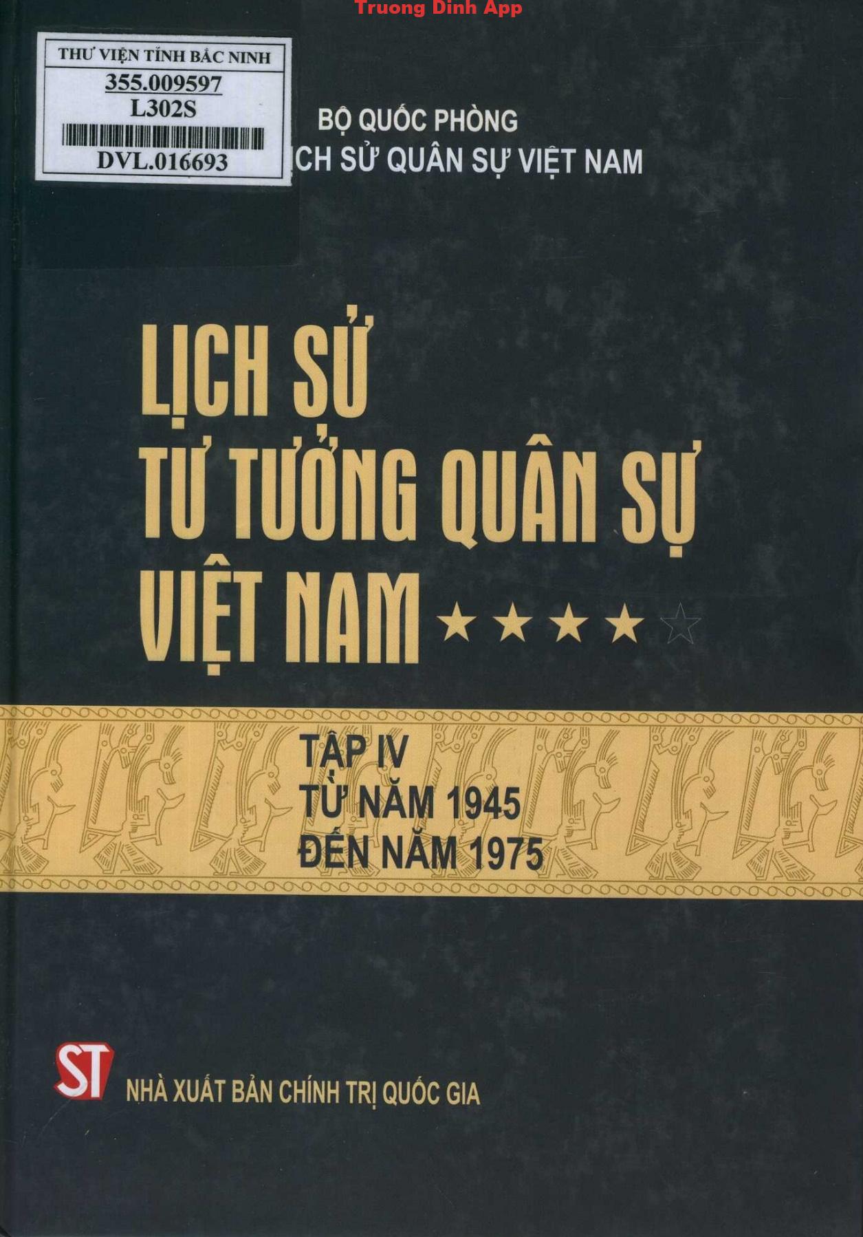 Lịch Sử Tư Tưởng Quân Sự Việt Nam Tập 4 – Bộ Quốc Phòng Viện Lịch Sử Việt Nam