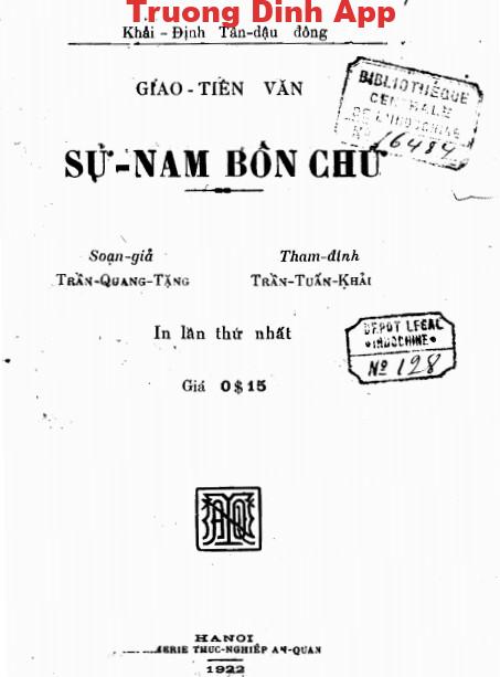 Sử Nam Bốn Chữ – Trần Quang Tặng & Trần Tuấn Khải