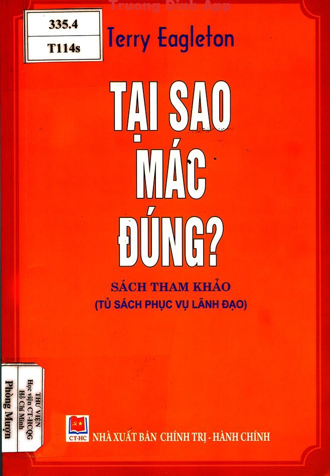 Tại Sao Mác Đúng? – Terry Eagleton