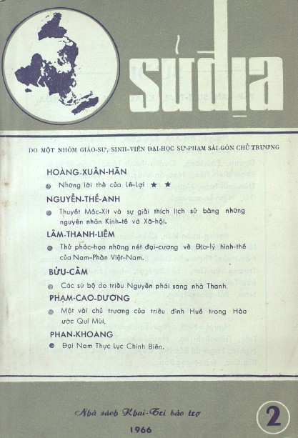 Tập San Sử Địa Tập 2 – Giáo Sư Sinh Viên Đại Học Sư Phạm Sài Gòn