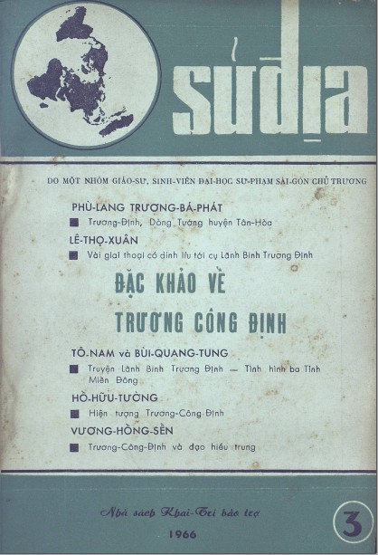 Tập San Sử Địa Tập 3: Đặc Khảo Về Trương Công Định – Giáo Sư Sinh Viên Đại Học Sư Phạm Sài Gòn