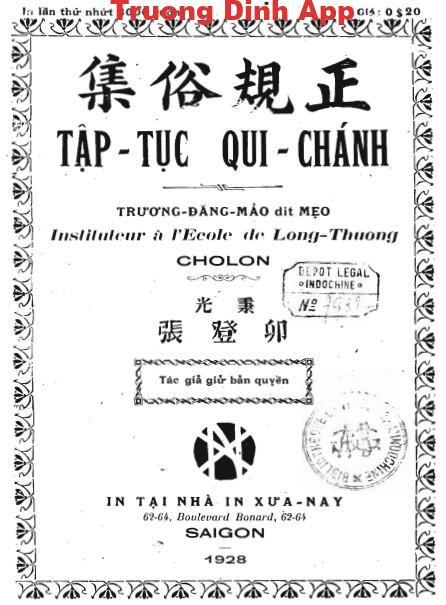 Tập Tục Qui Chánh – Trương Đăng Mảo