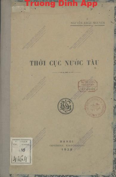 Thời Cục Nước Tàu – Nguyễn Khắc Nguyên