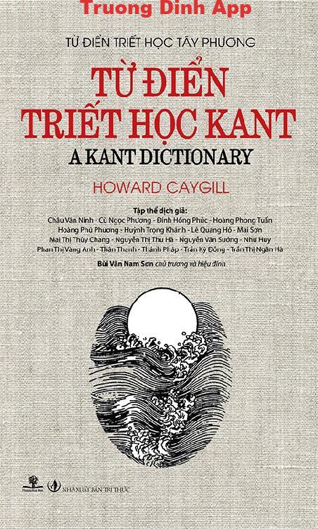 Từ Điển Triết Học Kant – Howard Caygill