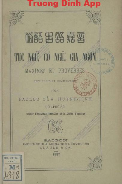 Tục Ngữ, Cổ Ngữ, Gia Ngôn – Paulus Của