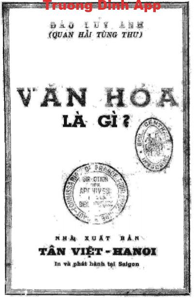 Văn Hóa Là Gì? – Đào Duy Anh