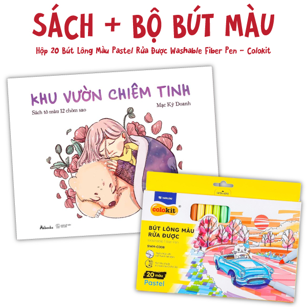 Combo Sách Khu Vườn Chiêm Tinh – Sách Tô Màu 12 Chòm Sao Hộp 20 Bút Lông Màu Pastel Rửa Được Washable Fiber Pen – Colokit SWM-C008 PDF