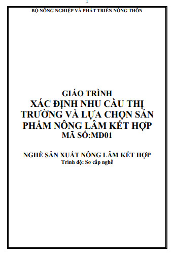 Xác định nhu cầu thị trường và lựa chọn sản phẩm nông lâm kết hợp ebook PDF-EPUB-AWZ3-PRC-MOBI