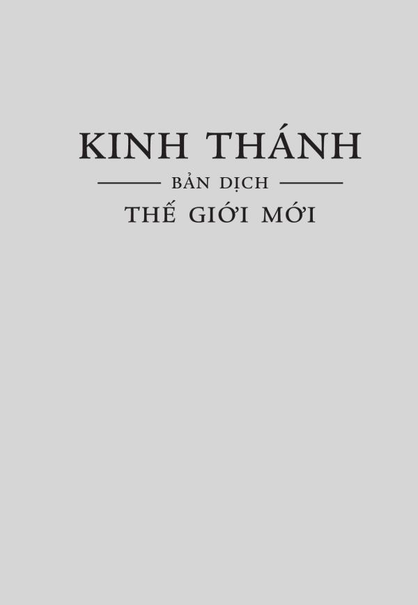 Kinh Thánh (Bản Dịch Thế Giới Mới)